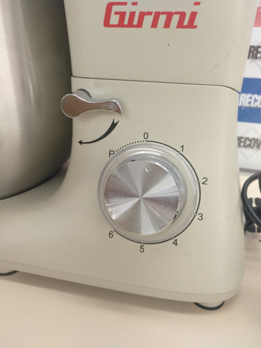 Amasadora planetaria, 2200W Max, 8 litros, 6 velocidades, Girmi IM50